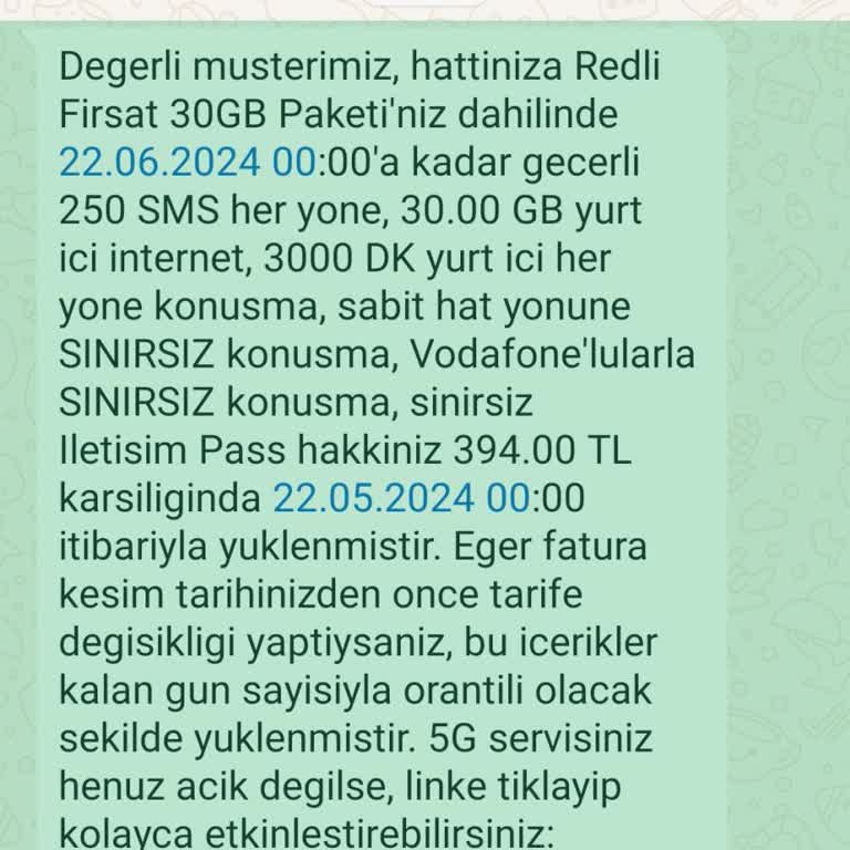 Vodafone Faturalara Yüksek Ücretlendirme
