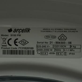 Arçelik Çamaşır Makinesi Yeni Yıkamıyor Ve Kıyafetleri Çiğniyor