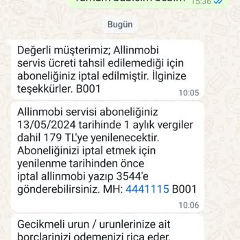 Paycell Allinmobi Haberim Olmadan Üyelik İşlemi Yapılmıştır