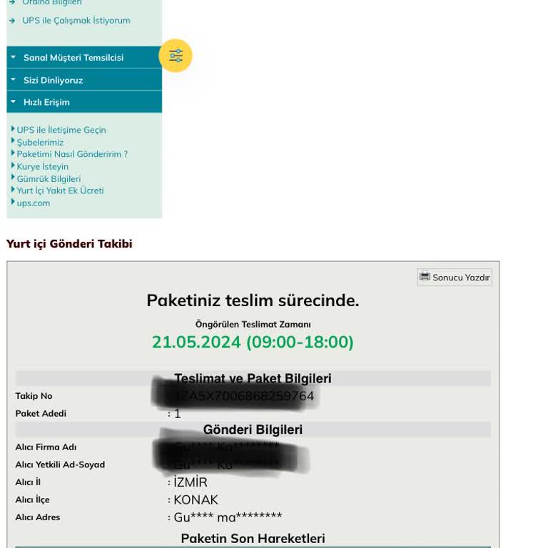 UPS Türkiye İki İzin Günümün İkisini De Yedi.