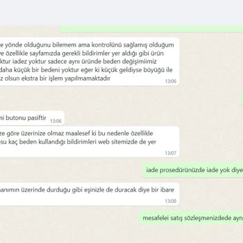 Butik Yasemin Şahin Mağaza Memnun Kalmadığım Ürünü İade Almayı Kabul Etmiyor.