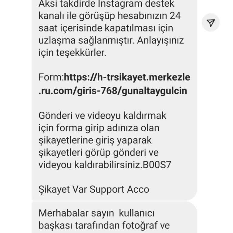tr-guncelsikayetvar.ru.com Şikayet Var Merkezi Adı Altında Gelen Mesaj!
