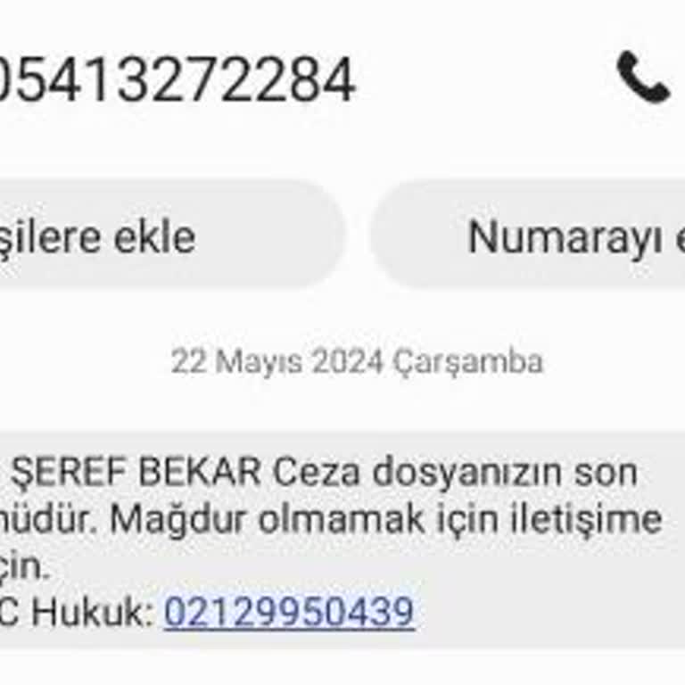 NFC Hukuk (SMS) NFC Hukuk Ceza Dosyası