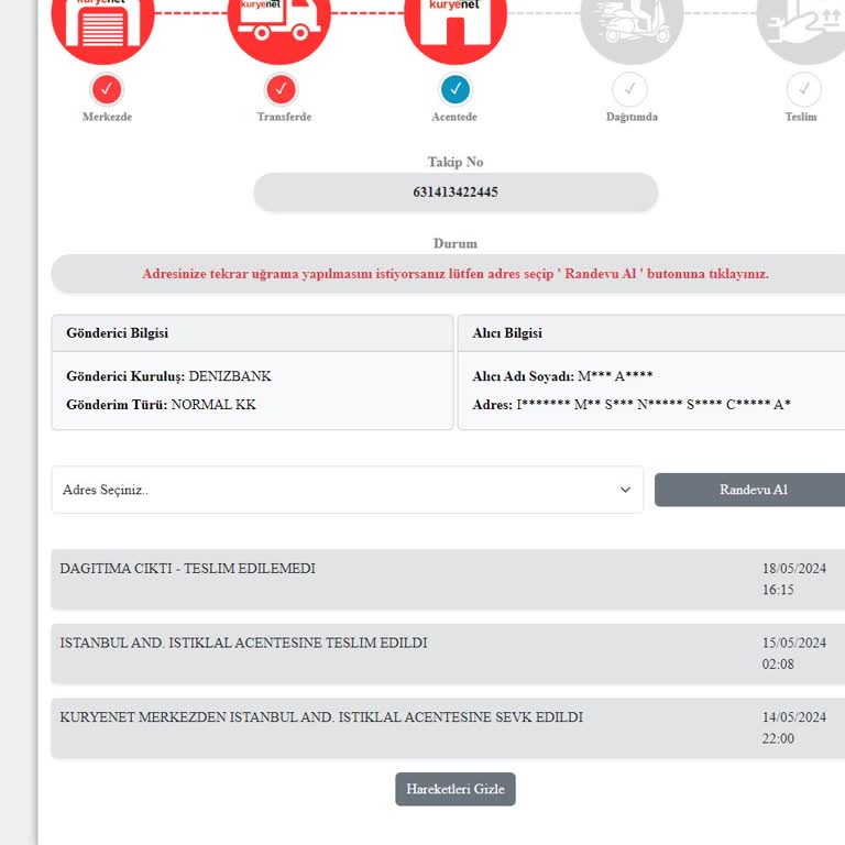 Kuryenet Hiçbir Şekilde Ulaşılamıyor, Kargom Hakkında Bilgi Alamıyorum.