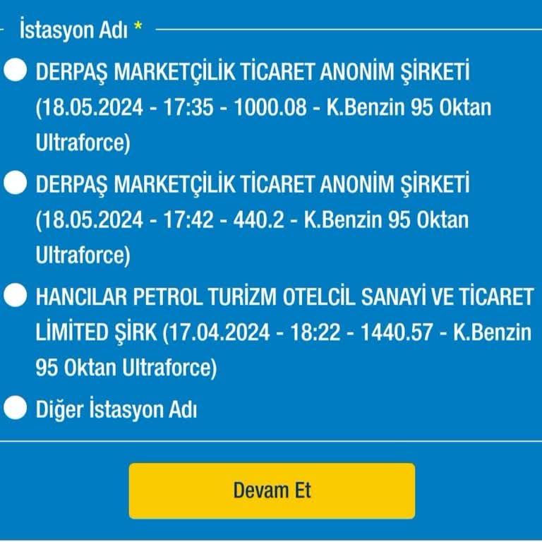 Opet Eksik Dolum Ve İzinsiz Plaka Kullanımı!