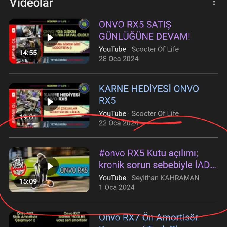 Onvo Rx5 Kronik Sorunları