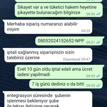Ayrem Korse Pişmanlıktır. Paramın İadesini İstiyorum