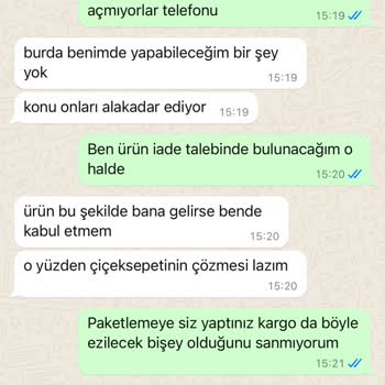 Halil Av Balık Çiçek Sepeti Kusurlu Ürün Gönderimi