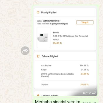 3B Doğalgaz Isı Sistemleri Çiğli İzmir Sözü Yerine Getirmeyen Firma