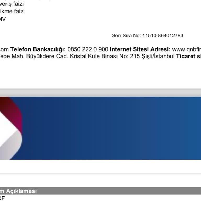QNB Finansbank Alışveriş Faizi Gecikme Faizi