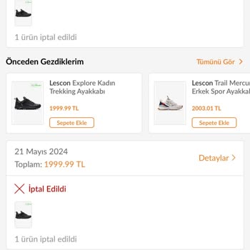 Trendyol'da Stok Sorunu Ve İptal Edilen Siparişler