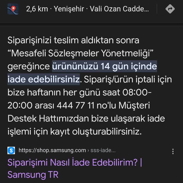 Samsung Mağazasında Yaşanan İade Sorunu