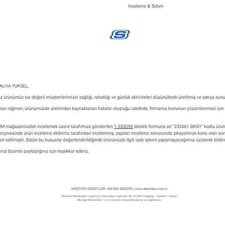 Skechers 5 Ay Kullanılan Ayakkabıların İkisininde Aynı Bölgesi Açıldı