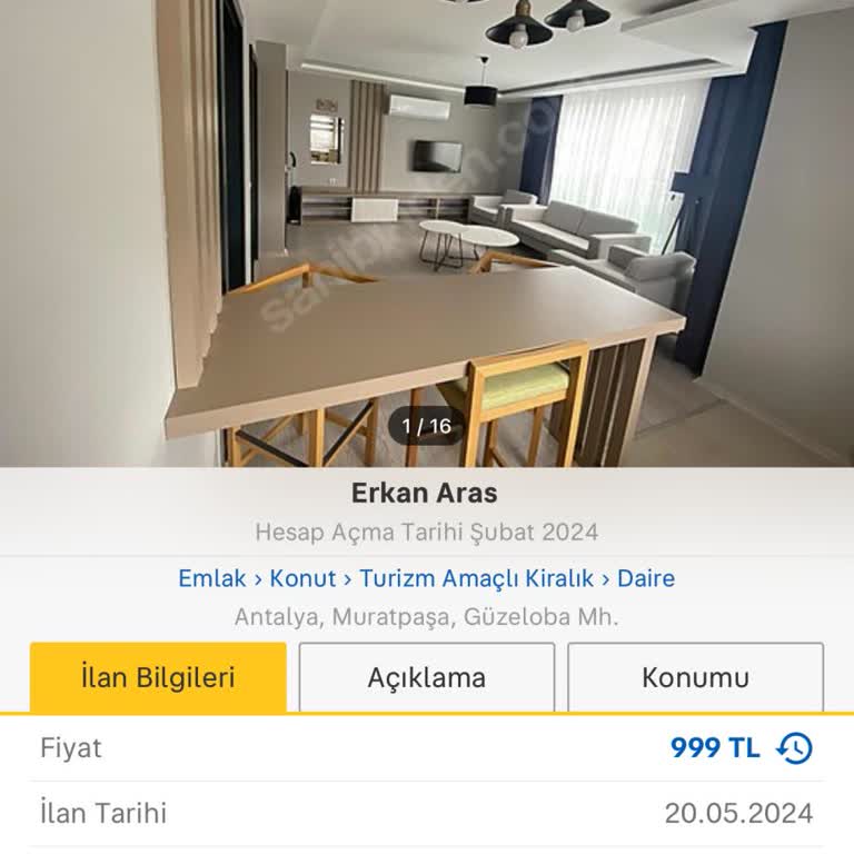 Sahibinden Doping Ücretini Alıp İlanımı Yanından Kaldırıyor
