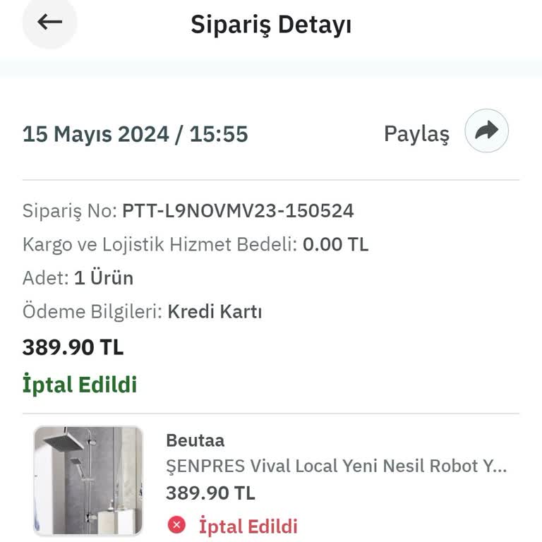 Epttavm Sipariş İptali