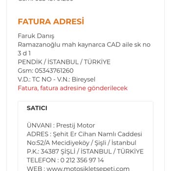 Yurtiçi Kargo Prestij Motor Motosiklet