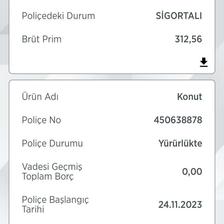 Türkiye Sigorta Konut İçin Yapılan Poliçe İptali