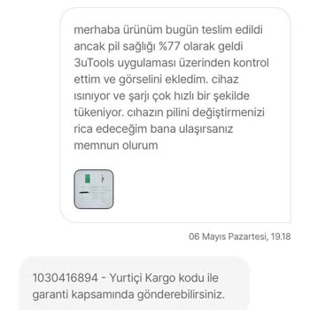 Garantili Teknoloji İletişim Hizmetleri Garantili Teknoloji - Ayıplı Telefon Süreci