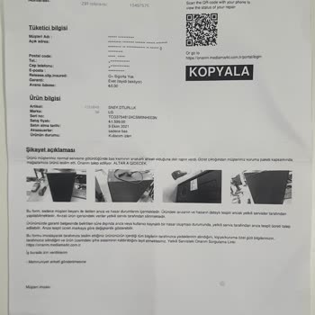 Media Markt Cihaz Koruma Sigortası Hk.