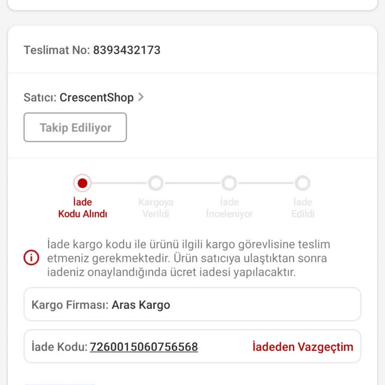Trendyol Para İadesini İstiyorum