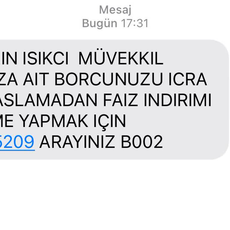 Metka Hukuk (SMS) Metal Hukuk Olmayan Borç İçin Mesaj Atıyor