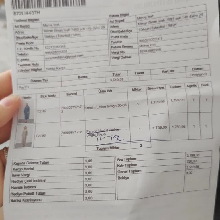 Mevra Para İadesi Yapılamayan Ürün