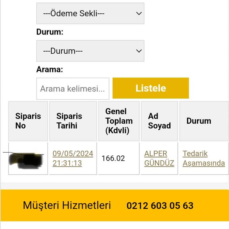 Yatirimim.com Gönderilmeyen Sipariş Yatırımım.com Sitesi