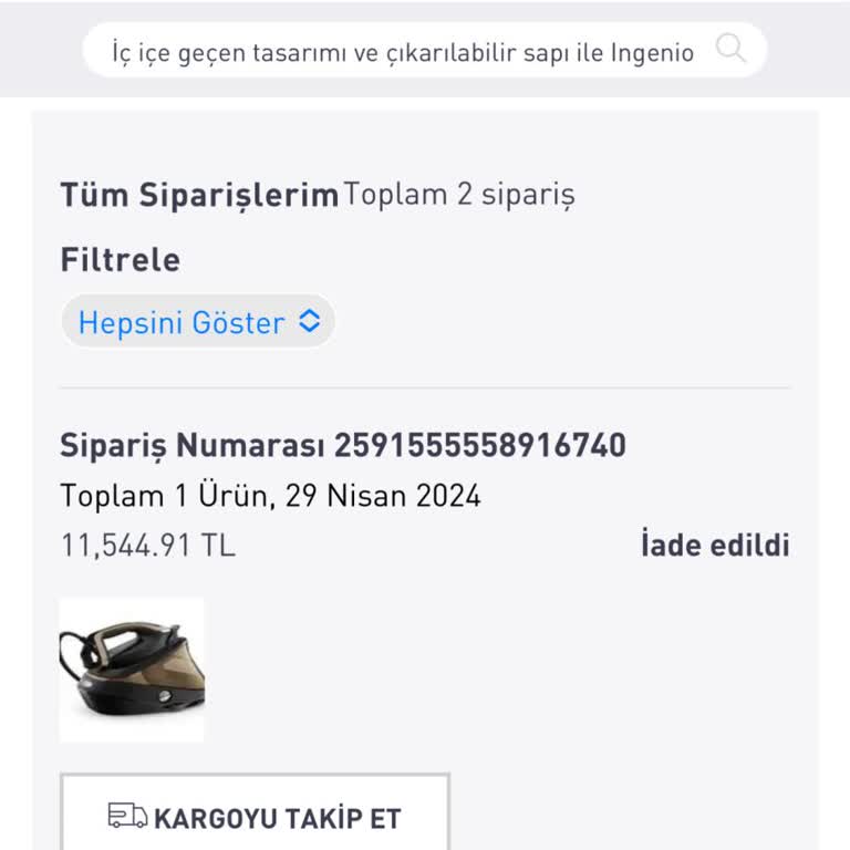 Tefal İade Paramı Yatırmıyor