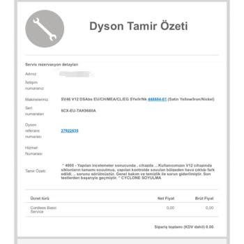 Dyson V12 Kusurlu Ürün