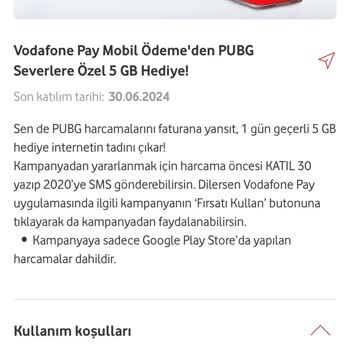 Vodafone İade Özür İnternet