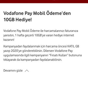Vodafone İade Özür İnternet