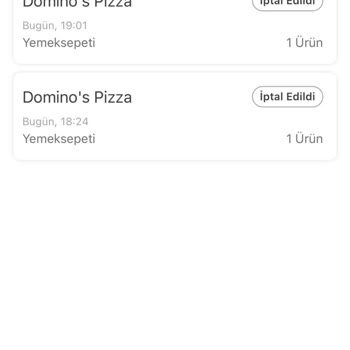 Domino's Pizza Siparişimi İptal Etti