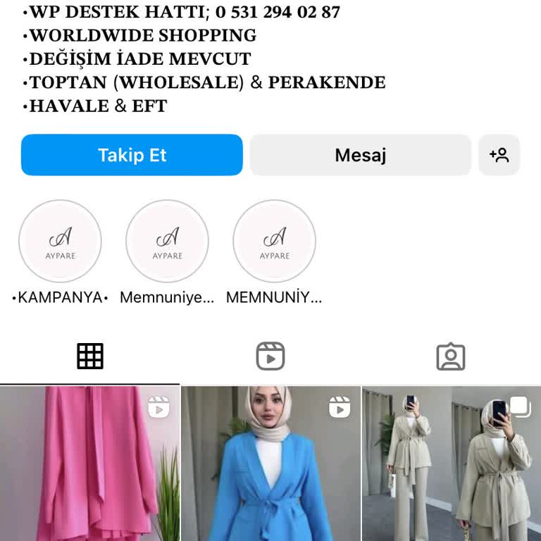Ayparebutiik (Instagram) Ayparebutiik Sitesinden Alışveriş