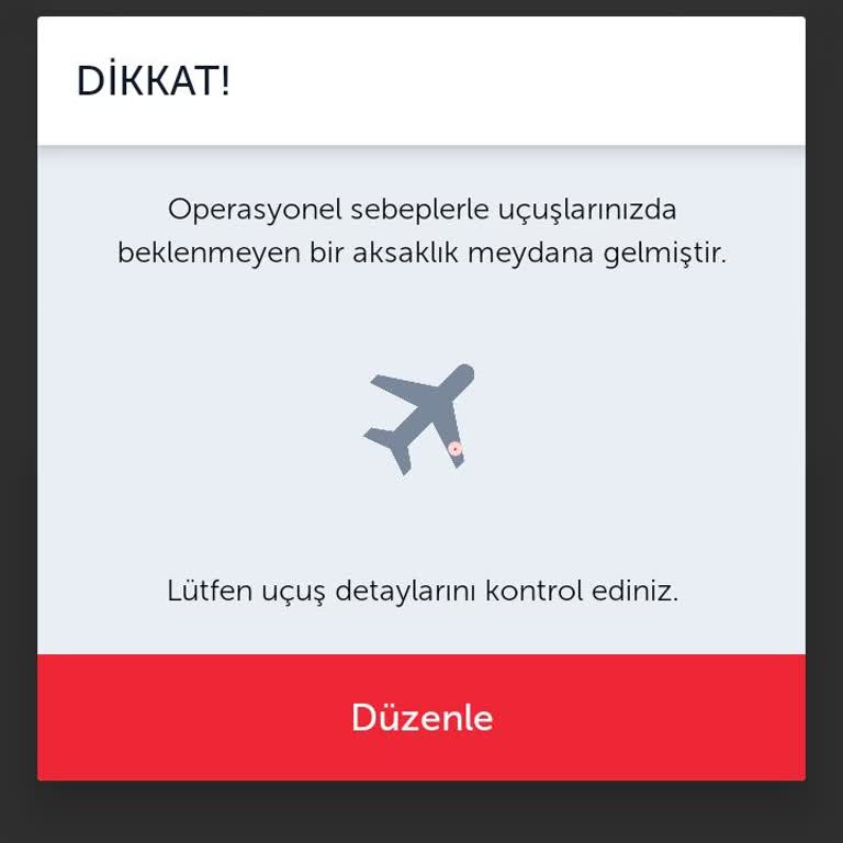 THY Bilet Yönetiminde Sorun