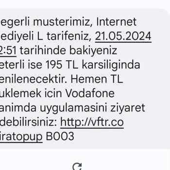 Vodafone Tarife Yenilenmemesi Ve Fazladan Ücret Kesmesi