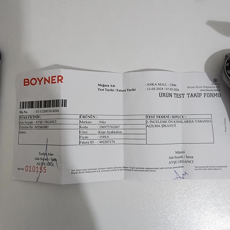 Boyner Sitesinden Aldığım Nike Ayakkabının Orjinalliğinden Şüpheliyim.