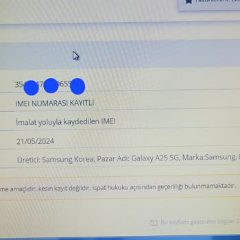 Samsung Telefon Kayıt Dışı IMEI