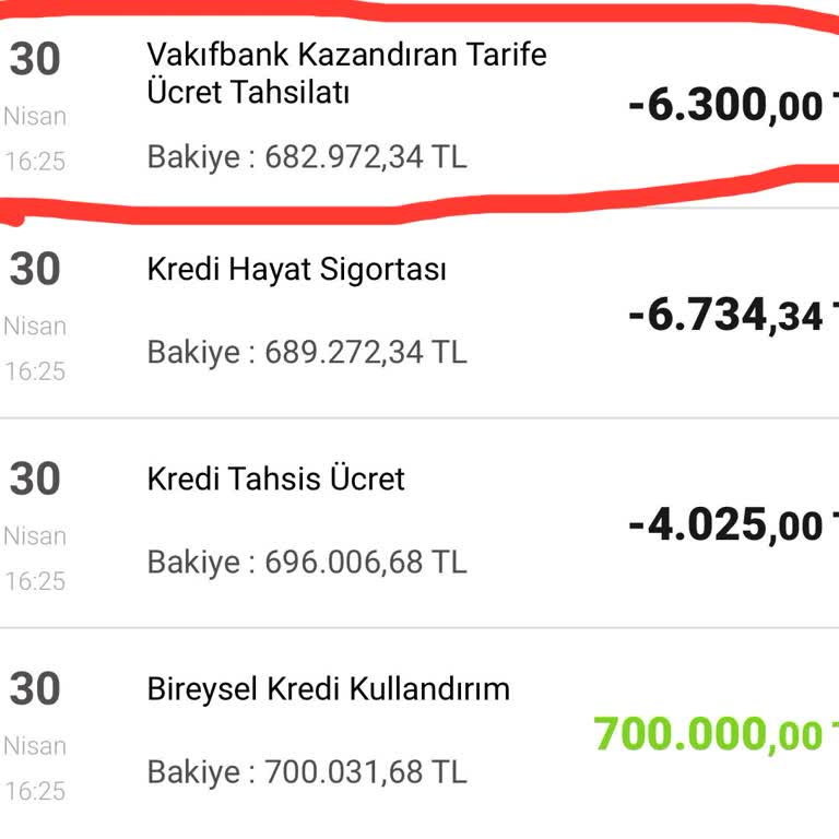VakıfBank Kazandıran Tarife Ücret Tahsilatı Geri Ödemeli