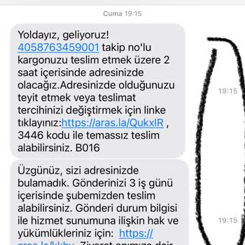 Aras Kargo Geldik Evde Yoktunuz Yalanı