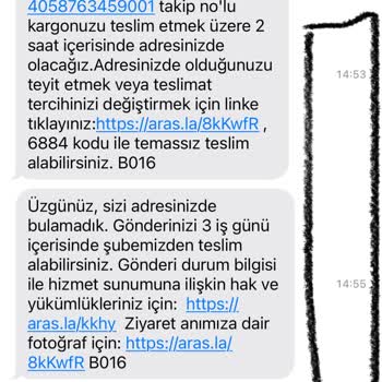 Aras Kargo Geldik Evde Yoktunuz Yalanı