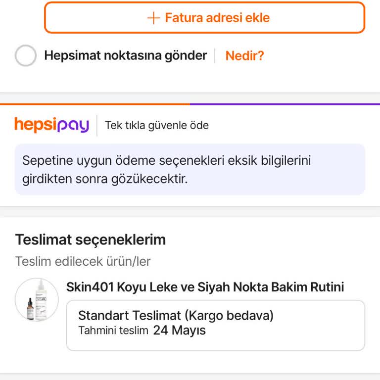 Hepsiburada Sipariş Veremiyorum İlk Sipariş