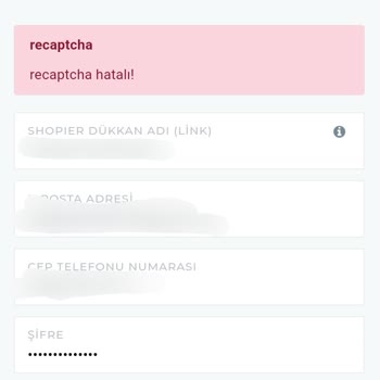 Shopier Doğrulamada Hata Veriyor