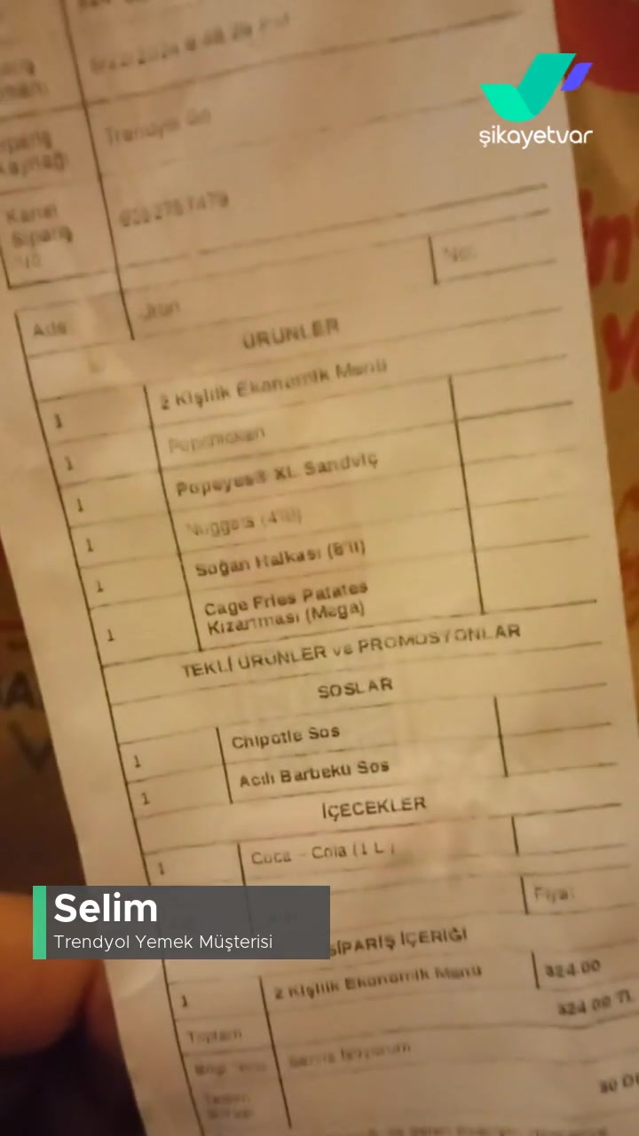 Trendyol Yemek Ve Popeyes  Mağduru! videonun kapak resmi