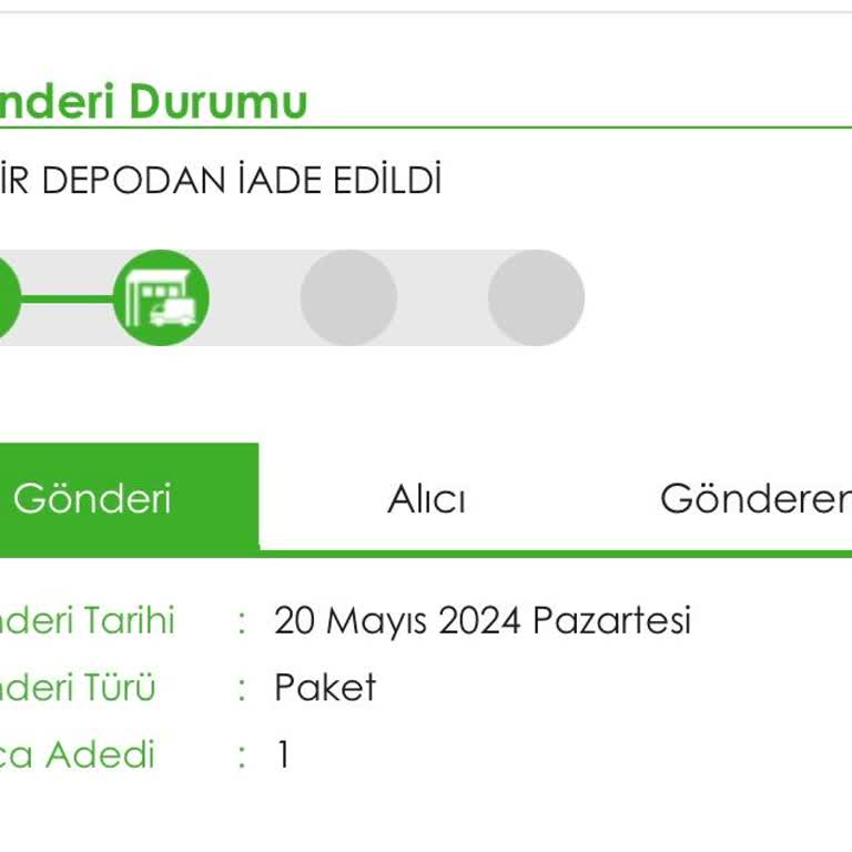 Kolay Gelsin Kargom Depodan İade Edildi