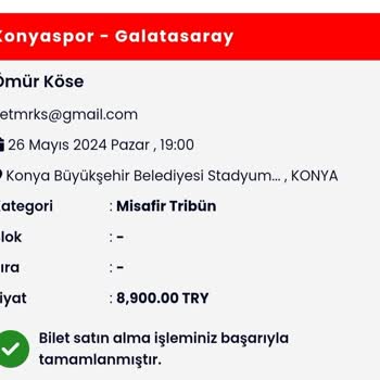 Banabilet.com Maç Bileti Parası
