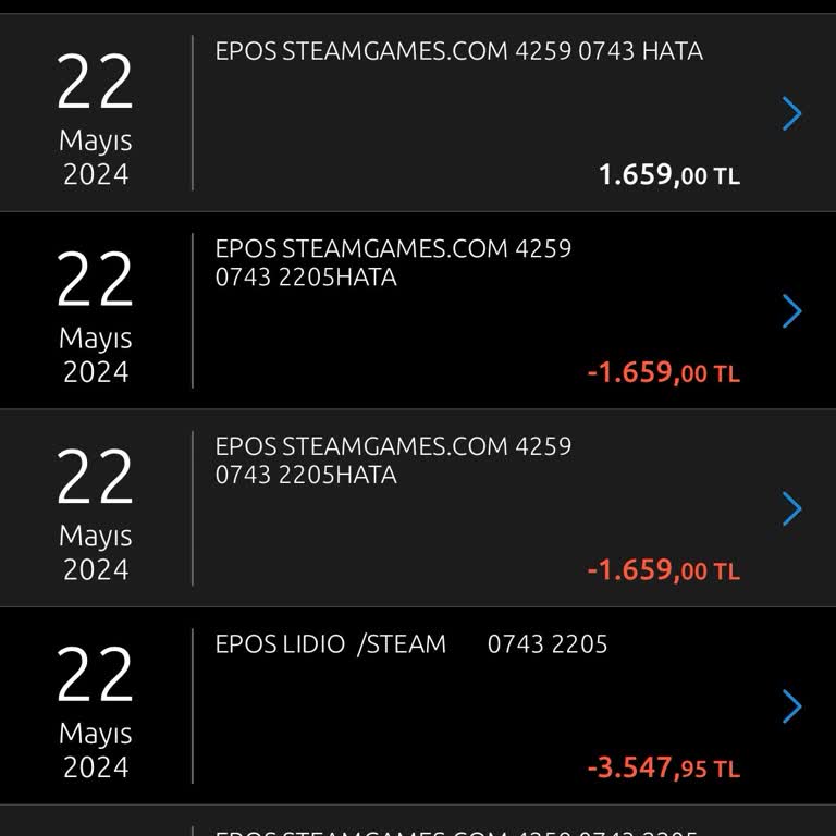 Steam Games Yap Kredi Banka Hesabımdan Rızam Dışında Para Çekti