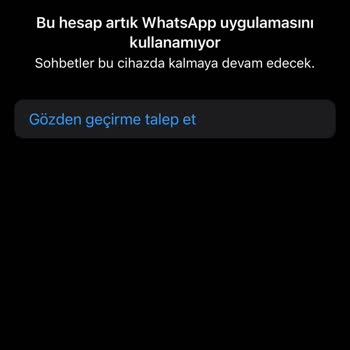 WhatsApp Bu Hesap WhatsApp Özelliğini Kullanamaz