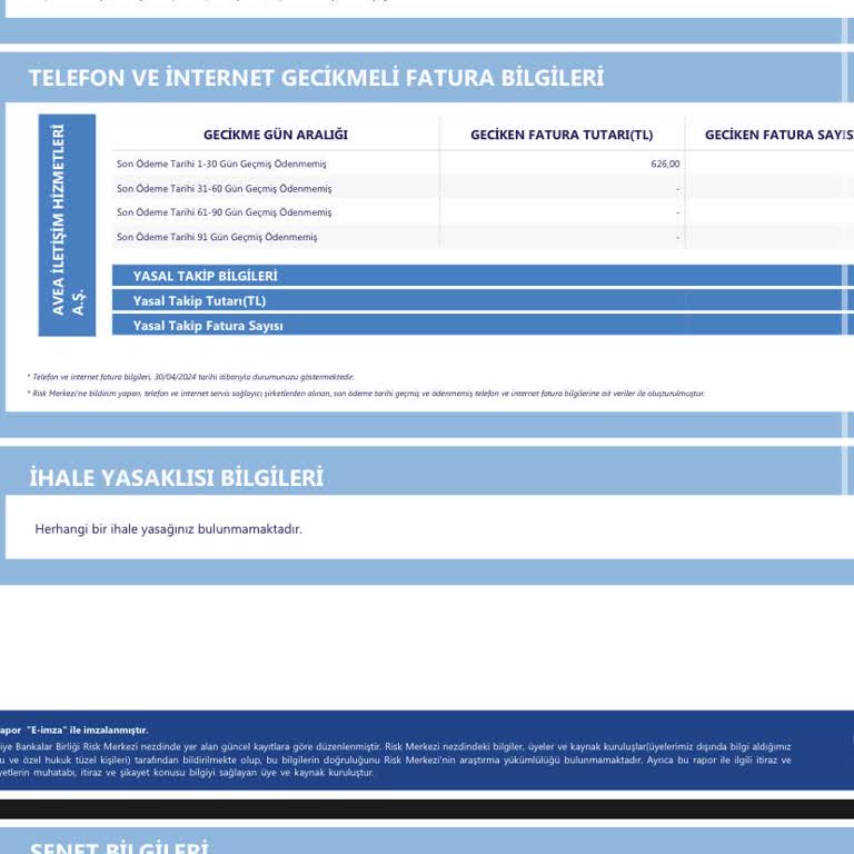 TBB (Türkiye Bankalar Birliği) Kredi Kayıt Bürosuna