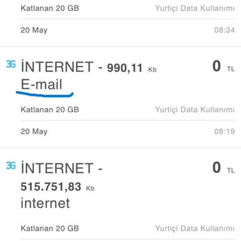 Turkcell Fatura Detayda Kullanmadığım Uygulamaların Gözükmesi