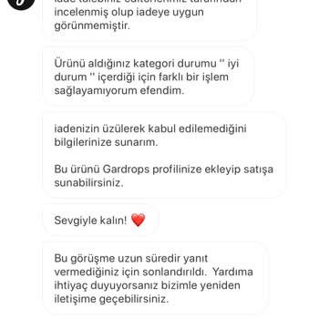 Gardrops Premium Ayıplı Ürün Gönderip İadesini Almıyor